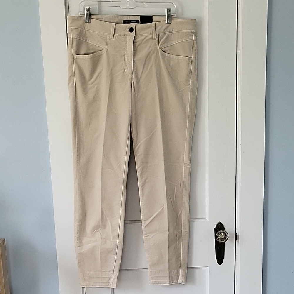NWT! Luisa Cerano Skinny Velvet Pants - Picture 1 of 11